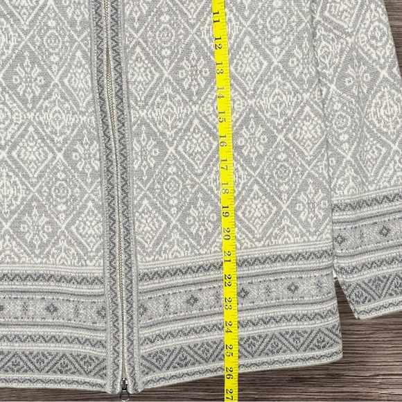 PENDLETON Sweater Jacket Womens Small 100% Merino Wool Zip Up Gray Slim Petite - Picture 6 of 6